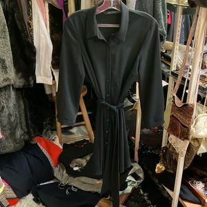 Zara long sleeve black wrap dress.